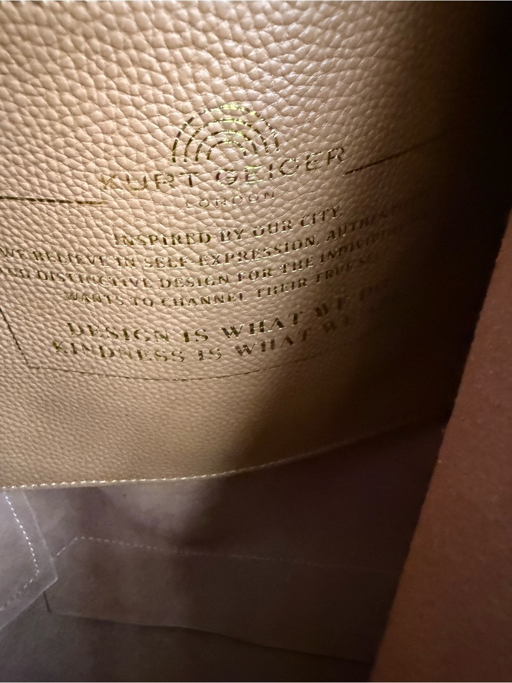 Kurt Geiger Leather Tote Bag in Cognac Brown - Women's Everyday Carry - Picture 3 of 5